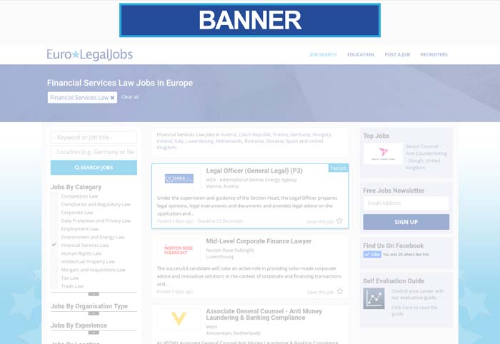 Advertise 1 Eurolegaljobs